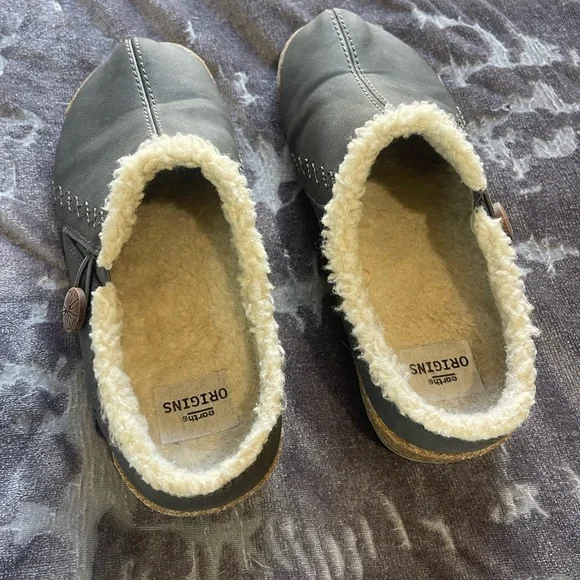 Earth Origins Janae Faux Fur Lined Clogs | Women’s 8 | Dark Grey - Picture 3 of 5